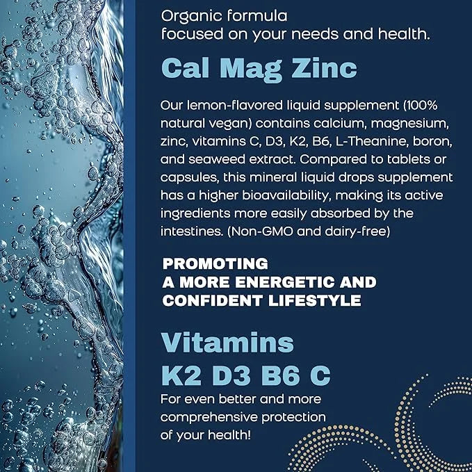 (2 Pack) 10 in 1 Calcium D3 K2 K2 Supplement, 1 Fl