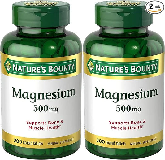 Nature's Bounty 500mg Magnesium for Bone 400 Tablets