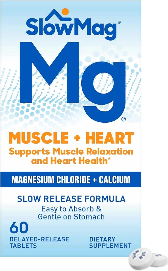 SlowMag Muscle + Heart Magnesium Chloride 60 Count