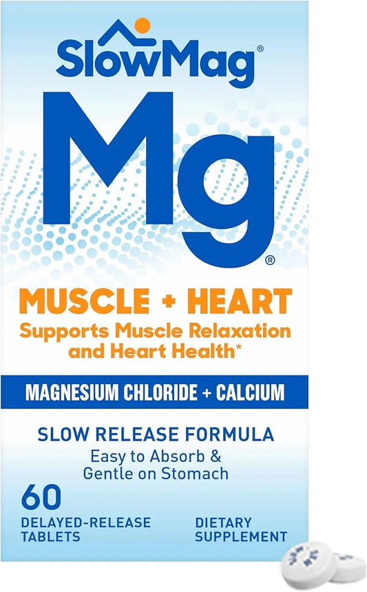 SlowMag Muscle + Heart Magnesium Chloride 60 Count
