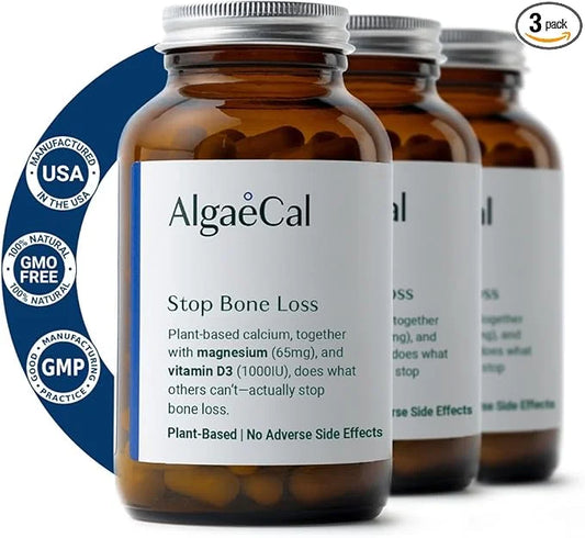 ALGAECAL - Plant Based Calcium Supplement D3 (1000 (1000 IU) 13 Minerals 90 Veggie 3 Month
