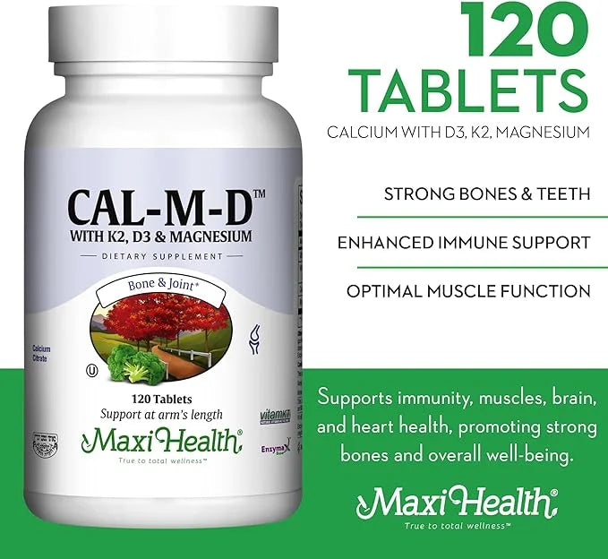 Calcium with Vitamin D3, K2 and Magnesium 120 Tablets
