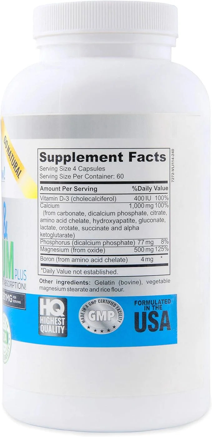 Best Calcium & Magnesium + Vitamin D3 400 400 IU 10 Forms 240 Capsules 2 Month