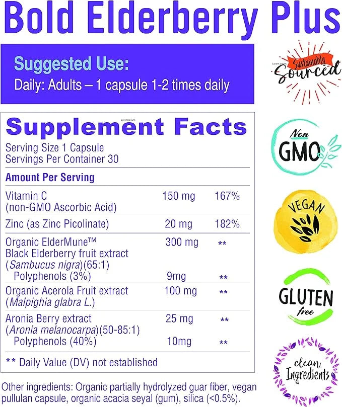 Elderberry Plus - 65x Concentrated Black 30 Vegan