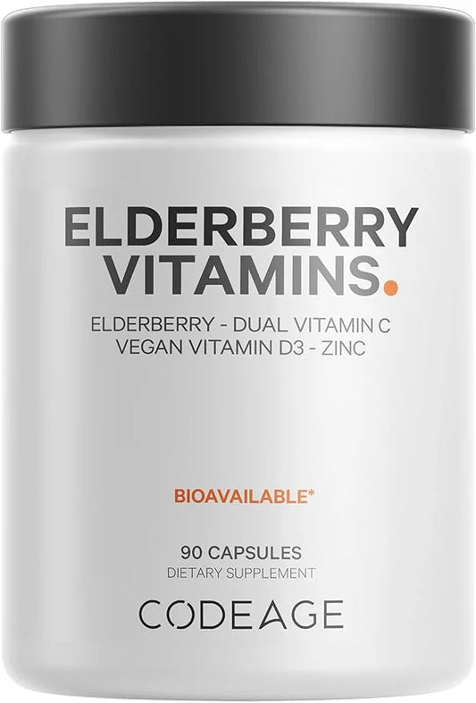 Codeage Organic Black Elderberry Supplement 90 Capsules
