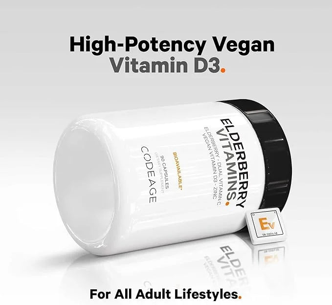 Codeage Organic Black Elderberry Supplement 90 Capsules