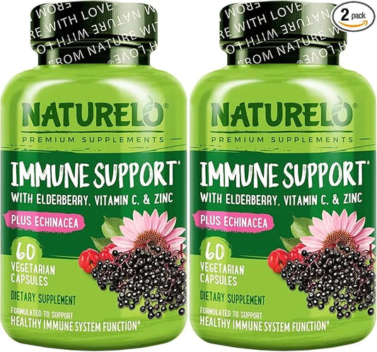 NATURELO Immune Support – Vitamin C, 120 Vegan