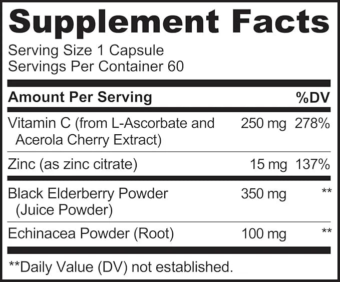 NATURELO Immune Support – Vitamin C, 60 Vegan