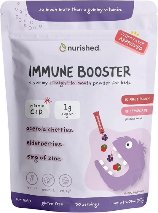 Kids Immune Booster with Elderberry, Acerola 30 Servings 2 flavors