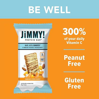 JiMMY! Protein Bar, Citrus Blast, Immune 12 Count