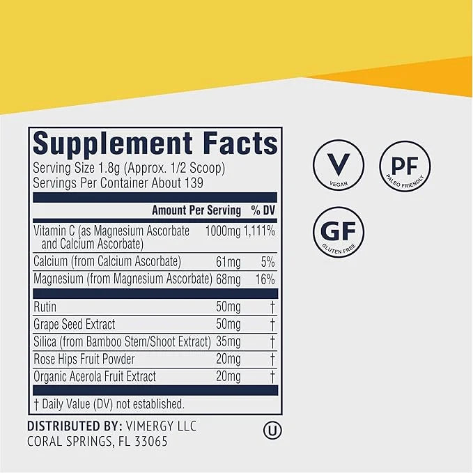 Vimergy Micro-C Immune Power TM *- 250g– 139 139 servings 1000mg/serving –