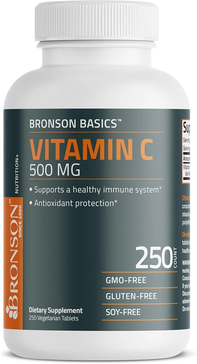 Bronson Vitamin C 500 MG Supports 250 Vegetarian