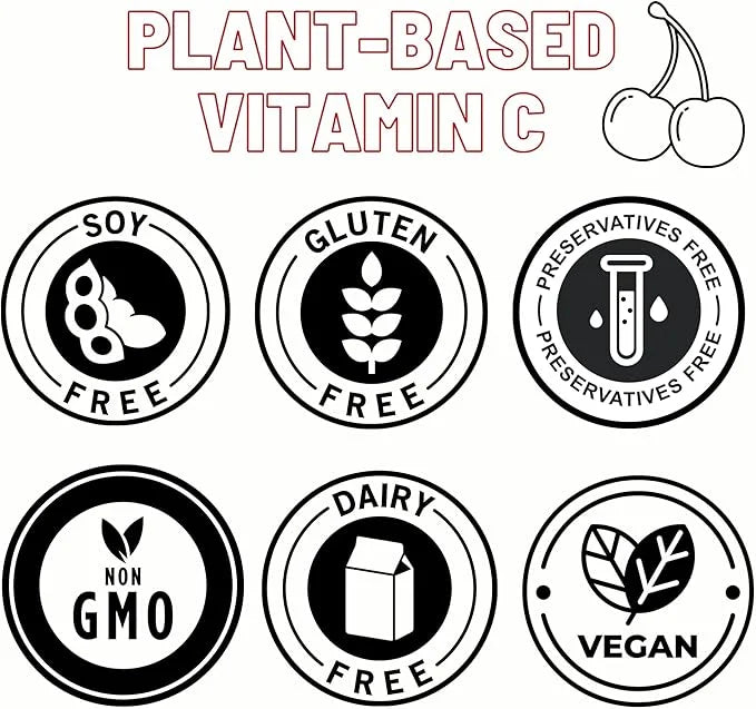 OPTIVIDA Vitamin C Plant-Based Complex: Natural 60 Serv.