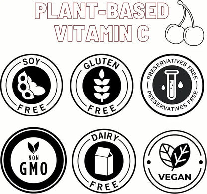 OPTIVIDA Vitamin C Plant-Based Complex: Natural 60 Serv.