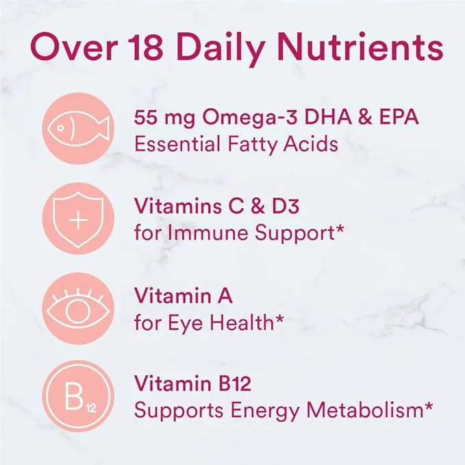 SmartyPants Teen Girl Multivitamin Gummies: Omega 3 Fish D3, B12, B12, Vitamin 120 Count (30 Day