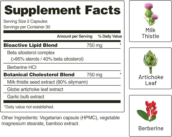 Snap Supplements Cholesterol Health 60 Capsules