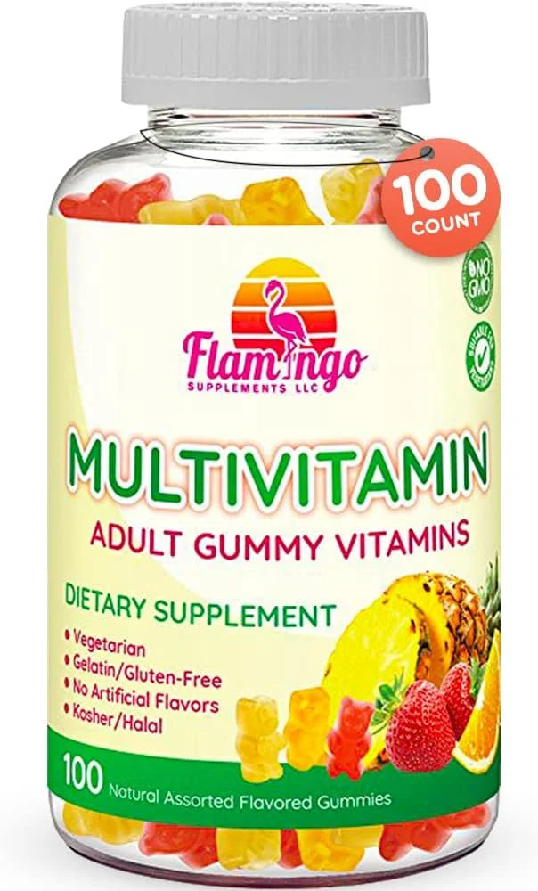 Multivitamin Gummies | Vegan Friendly, Kosher 3 Natural B3, B12, B12, Biotin, 100 Gummies