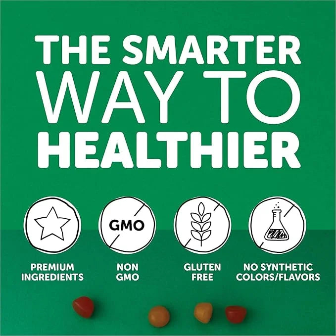 SmartyPants Kids Multivitamin Fiber Supplement Gummies 3 Fish D3, C, B12, B6, B6, Digestive (30 Day