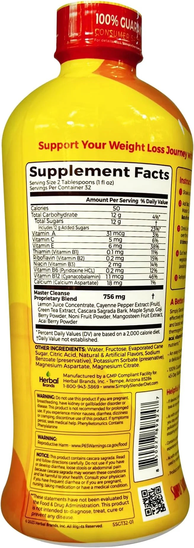 Master Cleanse, Weight Loss Supplement, Appetite (32 fl