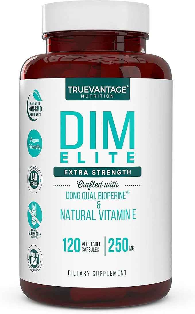 DIM Supplement 250mg (Diindolylmethane)-Plus Dong Quai, Natural Vitamin E & BioPerine - Supports Menopause Relief, PCOS Tr...