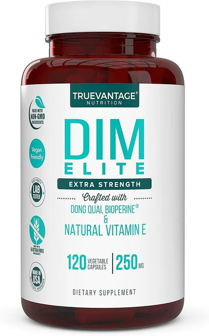 DIM Supplement 250mg (Diindolylmethane)-Plus Dong Quai, Natural Vitamin E & BioPerine - Supports Menopause Relief, PCOS Tr...