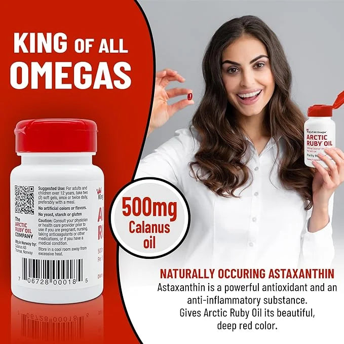 Arctic Ruby Oil 3 Supplement 2mg - 60 Softgels (2 Pack)
