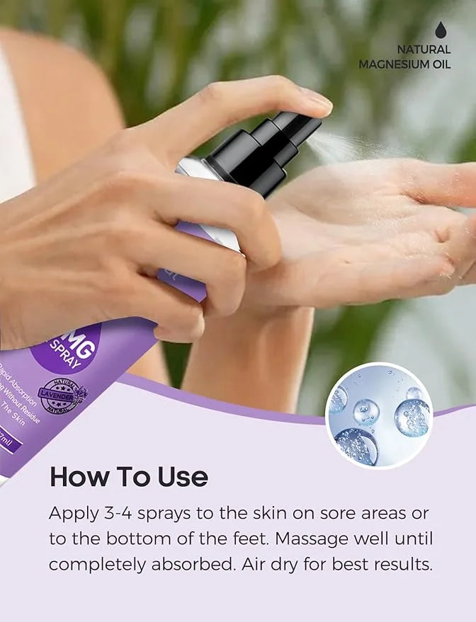 Pure Magnesium Oil Spray for Feet,Ideal Gift for Sleep & Muscle Relaxation,Better Sleep,Rapid Absorption,Quick Drying With...