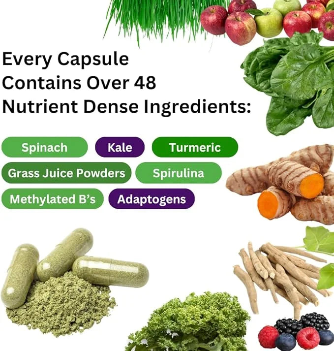 Paradise Herbs Earth's Blend Women's Once Daily Multivitamin with Iron, 48 Organic Superfoods, Probiotics, Antioxidants, V...