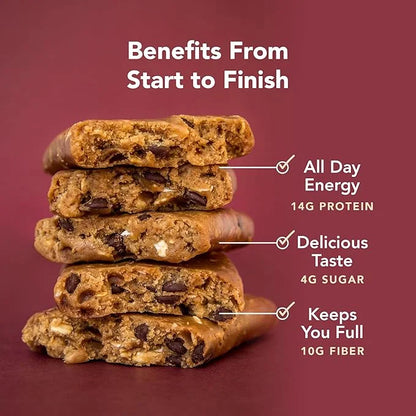 ALOHA Organic Plant Based Protein Bars - Oatmeal Chocolate Chip - 12 Count, 1.9oz Bars - Vegan Snacks, Low Sugar, Gluten-F...