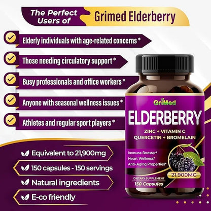 Elderberry 21,900mg - X15 Power (150 Count 1))