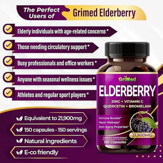 Elderberry 21,900mg - X15 Power (150 Count 1))