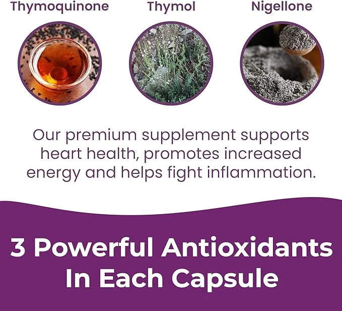 INFINITE AGE Dry Organic Black Seed Oil Extract Capsules - Nigella Sativa Seed Extract Immune Booster, for Optimal Skin, H...