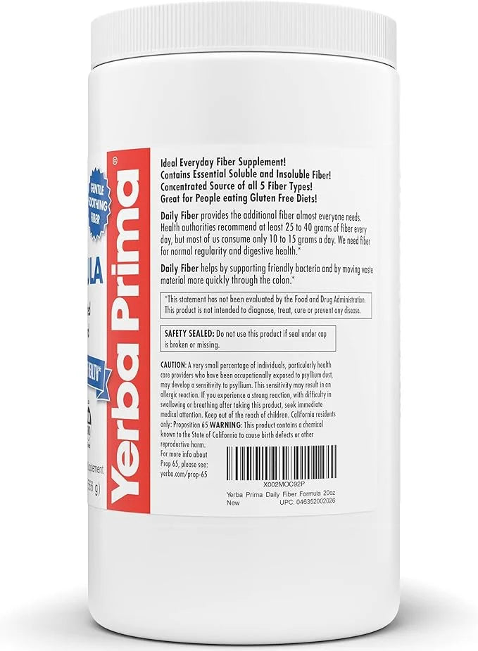 Yerba Prima Daily Fiber Formula 20 oz