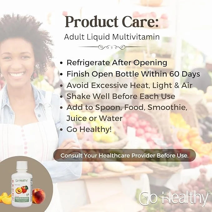 Go Healthy Multivitamin for Women, Men, Teens 20 Fruits 32 Servings