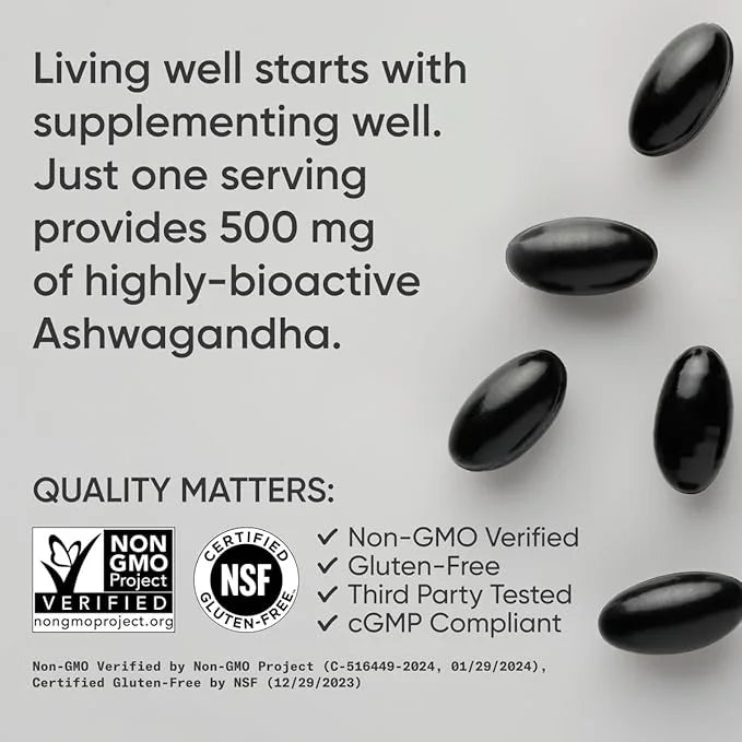 Sports Research® Ashwagandha Softgels with Coconut 60 Count