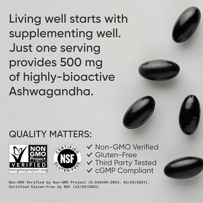 Sports Research® Ashwagandha Softgels with Coconut 60 Count