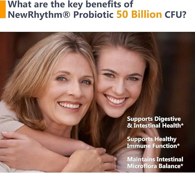 NewRhythm Probiotics 50 Billion CFU 20 60 Veggie