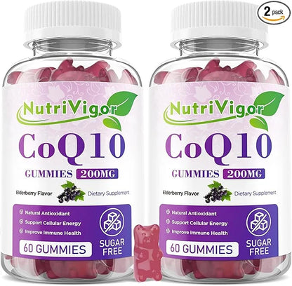 CoQ10 Gummies, Coenzyme Q10 Supplement 200mg, CoQ10 Supplement 120 Count
