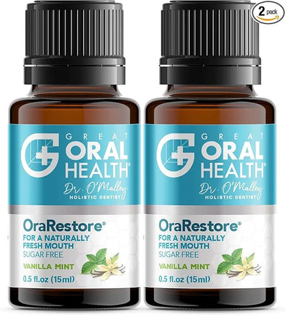 OraRestore Bad Breath Treatment for Adults Halitosis: Dentist Formulated Oral Rinse Concentrate Tooth Oil Liquid Toothpast...