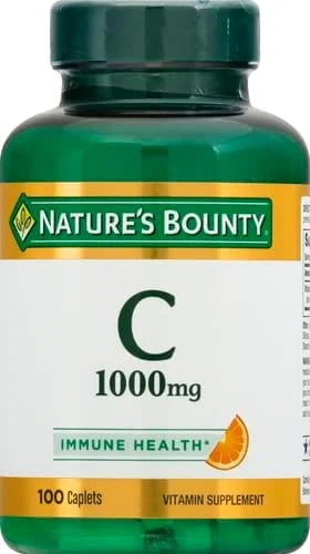 Nature's Bounty Vitamin C 1000mg, Immune 2 Pack, 100 Caplets