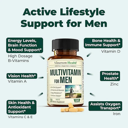 Multivitamin for Men B12, Zinc,
