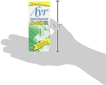 Ayr Saline Nasal Gel No-Drip Sinus Spray,0.75 Fl 3)
