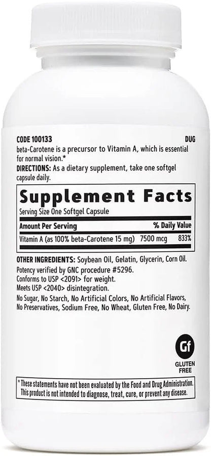 GNC beta-Carotene 15mg 360 Count