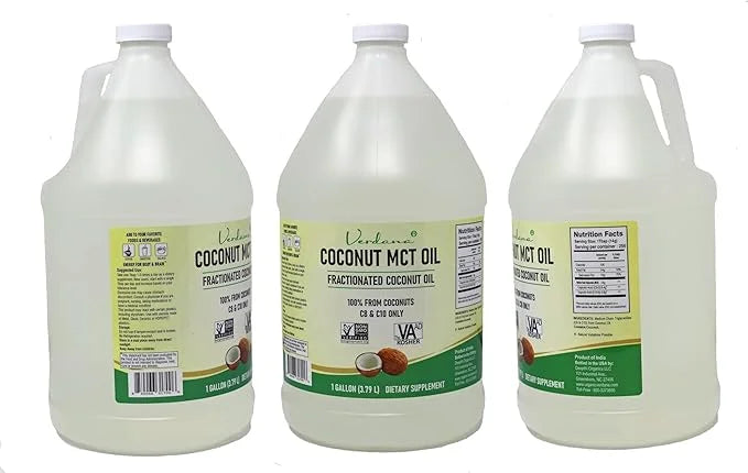 Verdana Coconut MCT Oil, Fractionated, Genuine 100% Coconut Derived, Kosher Food Grade, Vegan, NON-GMO, Great for Keto and...