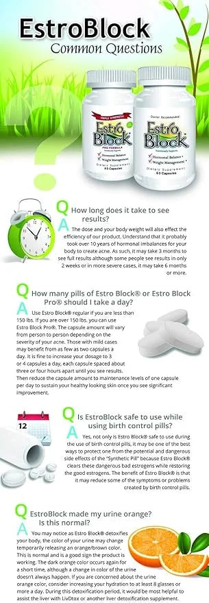 Estroblock PRO Triple Strength - 60 Capsules, DIM & Indole 3-Carbinol for Natural Hormonal Hormone Balance, Acne - Anti To...