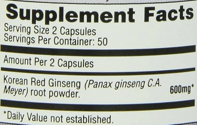 Imperial Elixir, Korean Red Ginseng, 600 100 Capsules