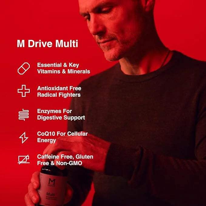Mdrive Multivitamin for Men, Daily Multivitamin CoQ10 for K2, 90 90 Capsules