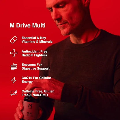 Mdrive Multivitamin for Men, Daily Multivitamin CoQ10 for K2, 90 90 Capsules