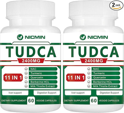 TUDCA Supplements 2400MG, Bile Salts Complex 120 Capsules