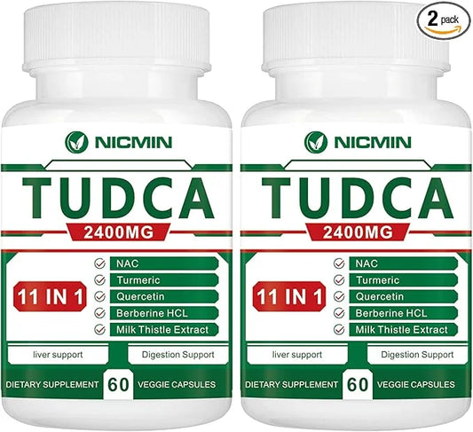 TUDCA Supplements 2400MG, Bile Salts Complex 120 Capsules